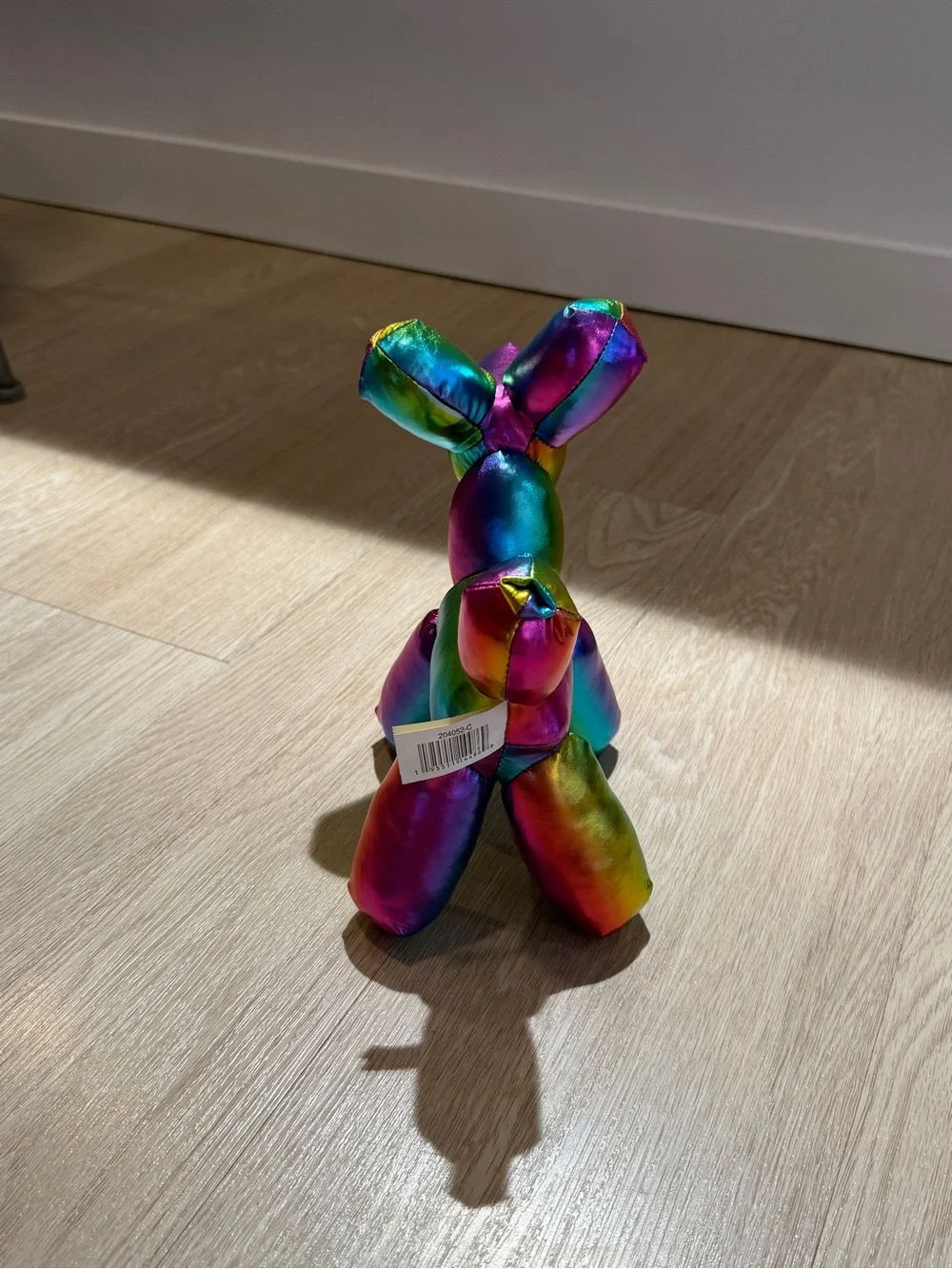 Rainbow Iridescent Balloon Dog Stuffy Plush 9 inch Balloonimals Stuffed Animal